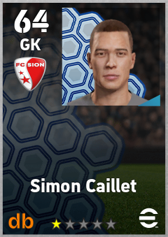 Simon Caillet — GK, OVR 64, MAX 64