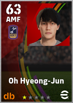 Oh Hyeong-Jun — AMF, OVR 63, MAX 63