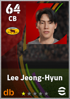 Lee Jeong-Hyun — CB, OVR 64, MAX 64