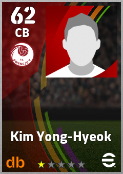 Kim Yong-Hyeok — CB, OVR 62, MAX 62