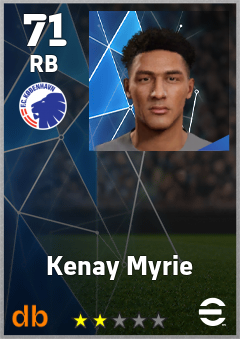 Kenay Myrie — RB, OVR 71, MAX 71