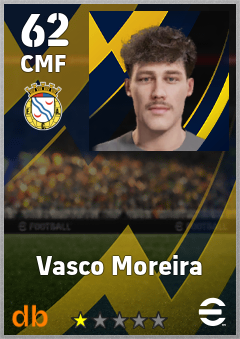 Vasco Moreira — CMF, OVR 62, MAX 62