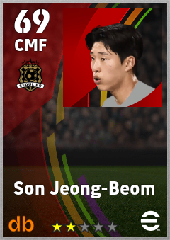 Son Jeong-Beom — CMF, OVR 69, MAX 69