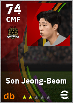 Son Jeong-Beom — CMF, OVR 74, MAX 74