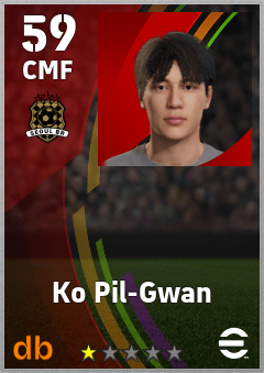 Ko Pil-Gwan — CMF, OVR 59, MAX 59