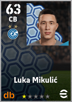 Luka Mikulić — CB, OVR 63, MAX 63