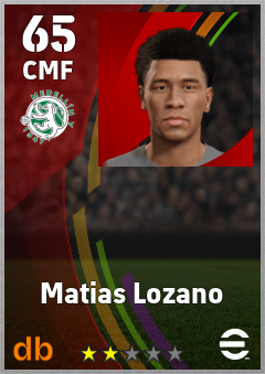 Matias Lozano — CMF, OVR 65, MAX 65