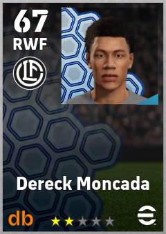 Dereck Moncada — RWF, OVR 67, MAX 67
