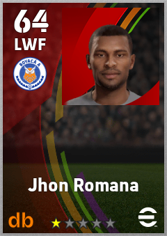Jhon Romana — LWF, OVR 64, MAX 64