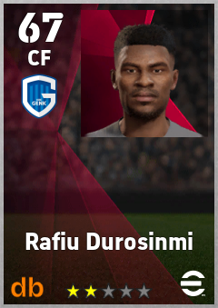 Rafiu Durosinmi — CF, OVR 67, MAX 67
