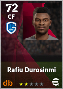Rafiu Durosinmi — CF, OVR 72, MAX 72