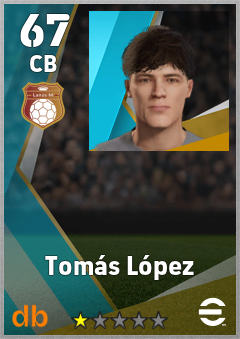 Tomás López — CB, OVR 67, MAX 67