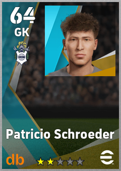 Patricio Schroeder — GK, OVR 64, MAX 64