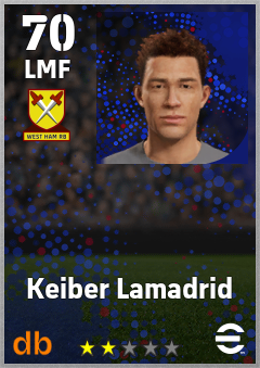 Keiber Lamadrid — LMF, OVR 70, MAX 70