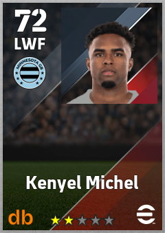 Kenyel Michel — LWF, OVR 72, MAX 72