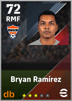 Bryan Ramírez — RMF, OVR 72, MAX 72