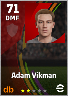 Adam Vikman — DMF, OVR 71, MAX 71