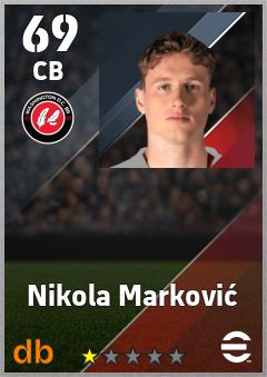 Nikola Marković — CB, OVR 69, MAX 69