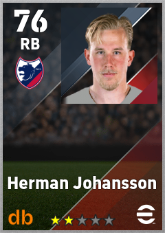 Herman Johansson — RB, OVR 76, MAX 76