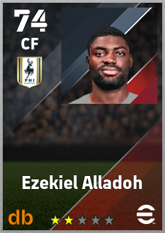 Ezekiel Alladoh — CF, OVR 74, MAX 74