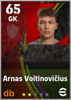 Arnas Voitinovičius eFootball player card