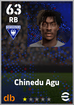 Chinedu Agu — RB, OVR 63, MAX 63