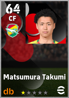 Matsumura Takumi — CF, OVR 64, MAX 64