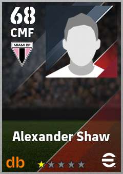 Alexander Shaw — CMF, OVR 68, MAX 68