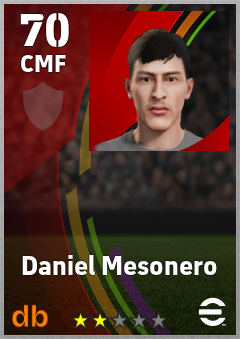 Daniel Mesonero — CMF, OVR 70, MAX 70