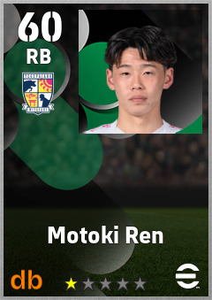 Motoki Ren — RB, OVR 60, MAX 60