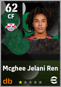 Mcghee Jelani Ren — CF, OVR 62, MAX 62