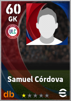 Samuel Córdova — GK, OVR 60, MAX 60