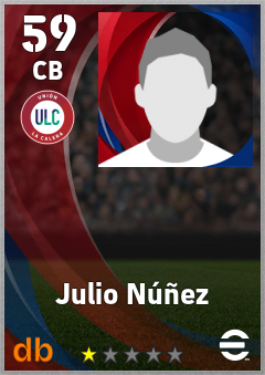 Julio Núñez — CB, OVR 59, MAX 59