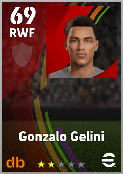 Gonzalo Gelini — RWF, OVR 69, MAX 69