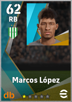 Marcos López — RB, OVR 62, MAX 62