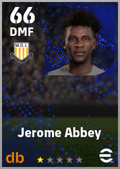 Jerome Abbey — DMF, OVR 66, MAX 66