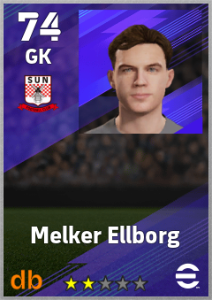 Melker Ellborg — GK, OVR 74, MAX 74