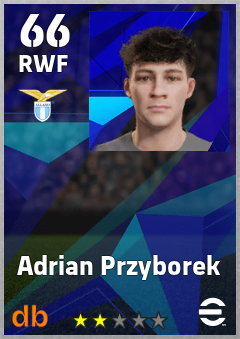 Adrian Przyborek — RWF, OVR 66, MAX 66