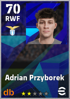 Adrian Przyborek — RWF, OVR 70, MAX 70