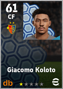 Giacomo Koloto — CF, OVR 61, MAX 61