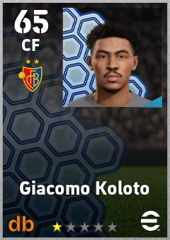 Giacomo Koloto — CF, OVR 65, MAX 65