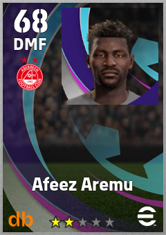 Afeez Aremu — DMF, OVR 68, MAX 68