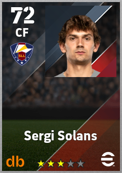 Sergi Solans — CF, OVR 72, MAX 72