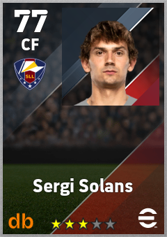 Sergi Solans — CF, OVR 77, MAX 77
