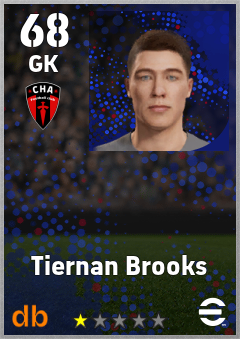 Tiernan Brooks — GK, OVR 68, MAX 68