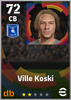 Ville Koski — CB, OVR 72, MAX 72