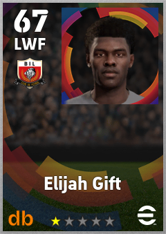 Elijah Gift — LWF, OVR 67, MAX 67