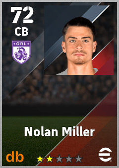 Nolan Miller — CB, OVR 72, MAX 72