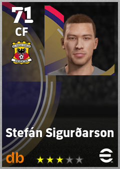 Stefán Sigurðarson — CF, OVR 71, MAX 71