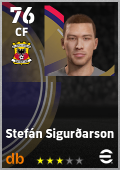 Stefán Sigurðarson — CF, OVR 76, MAX 76